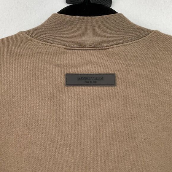 NWT Essentials Fear Of God Brown Mock Neck Fleece Lined Sweatshirt Small - Picture 10 of 11